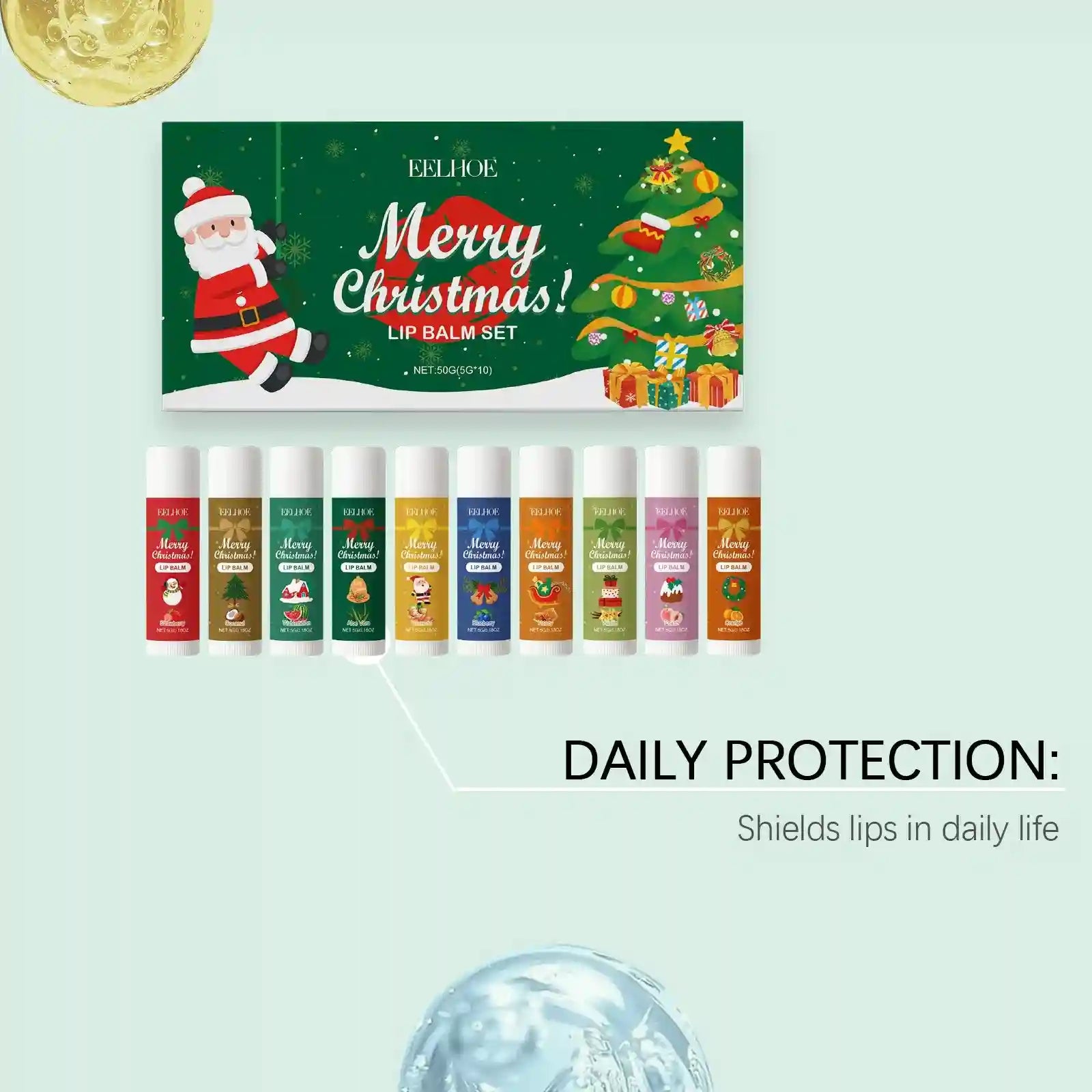 Lip Care Set: 10-Piece Moisturizing Lip Balm Kit for Soft Hydrated Lips Lip Care Tidesmit