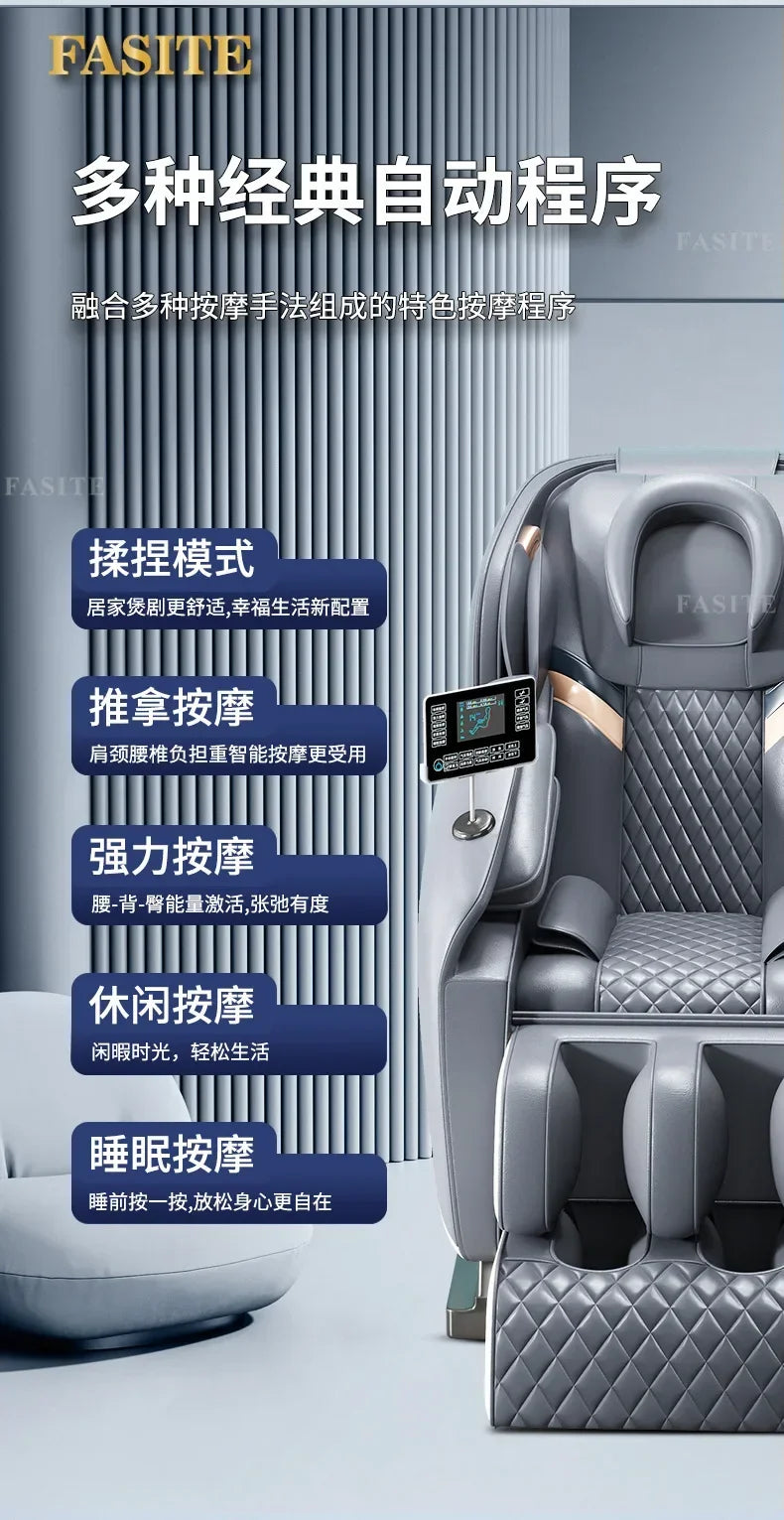 Massage Chair Recliner: Tibetan Blue Electric Sofa for Muscle Relief Massage Chairs Tidesmit