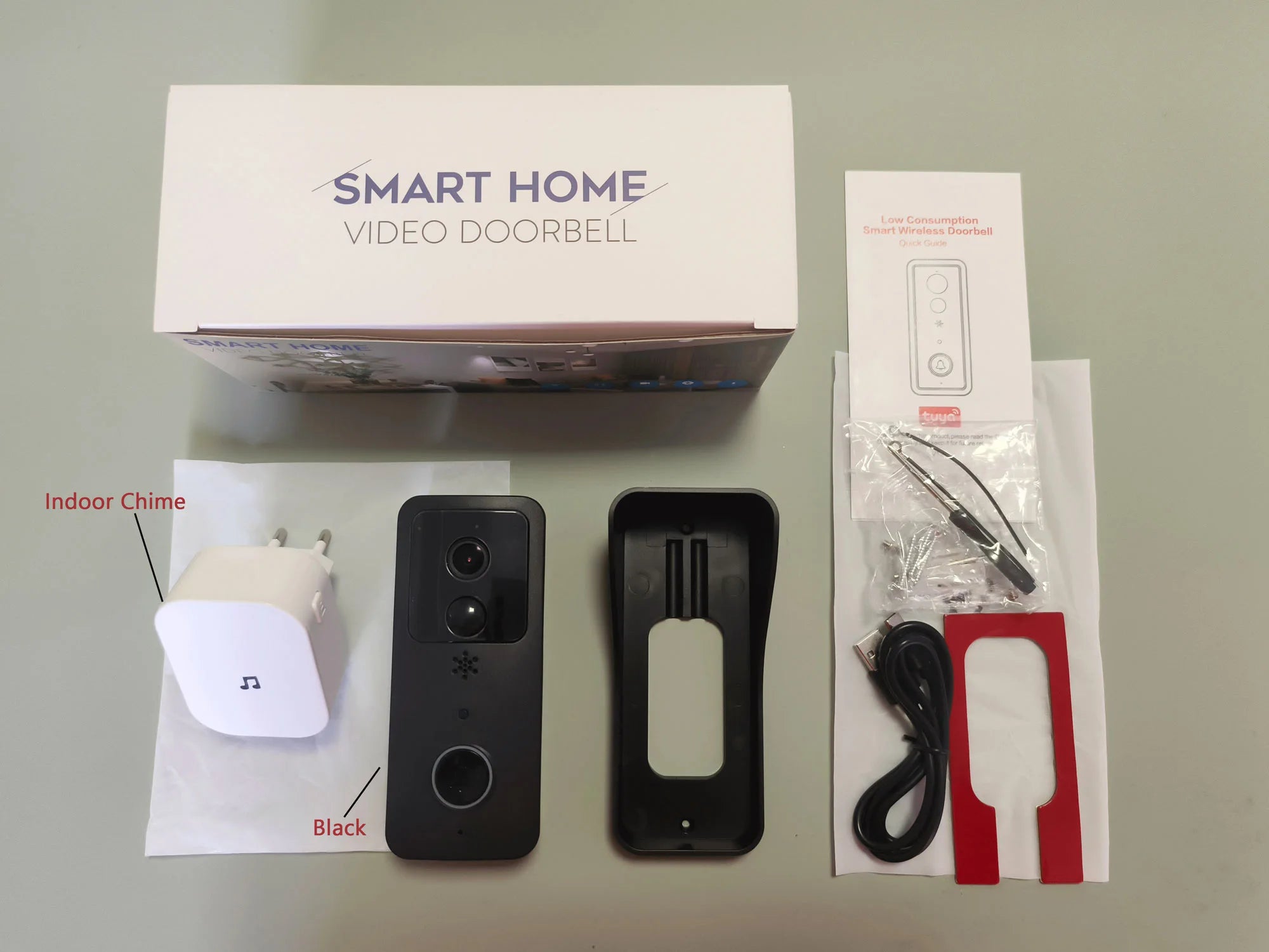 1080P HD WiFi Doorbell Camera with Night Vision PIR Motion Detection 5G 2.4G Intercom Doorbell for Tuya Smart Home Ring