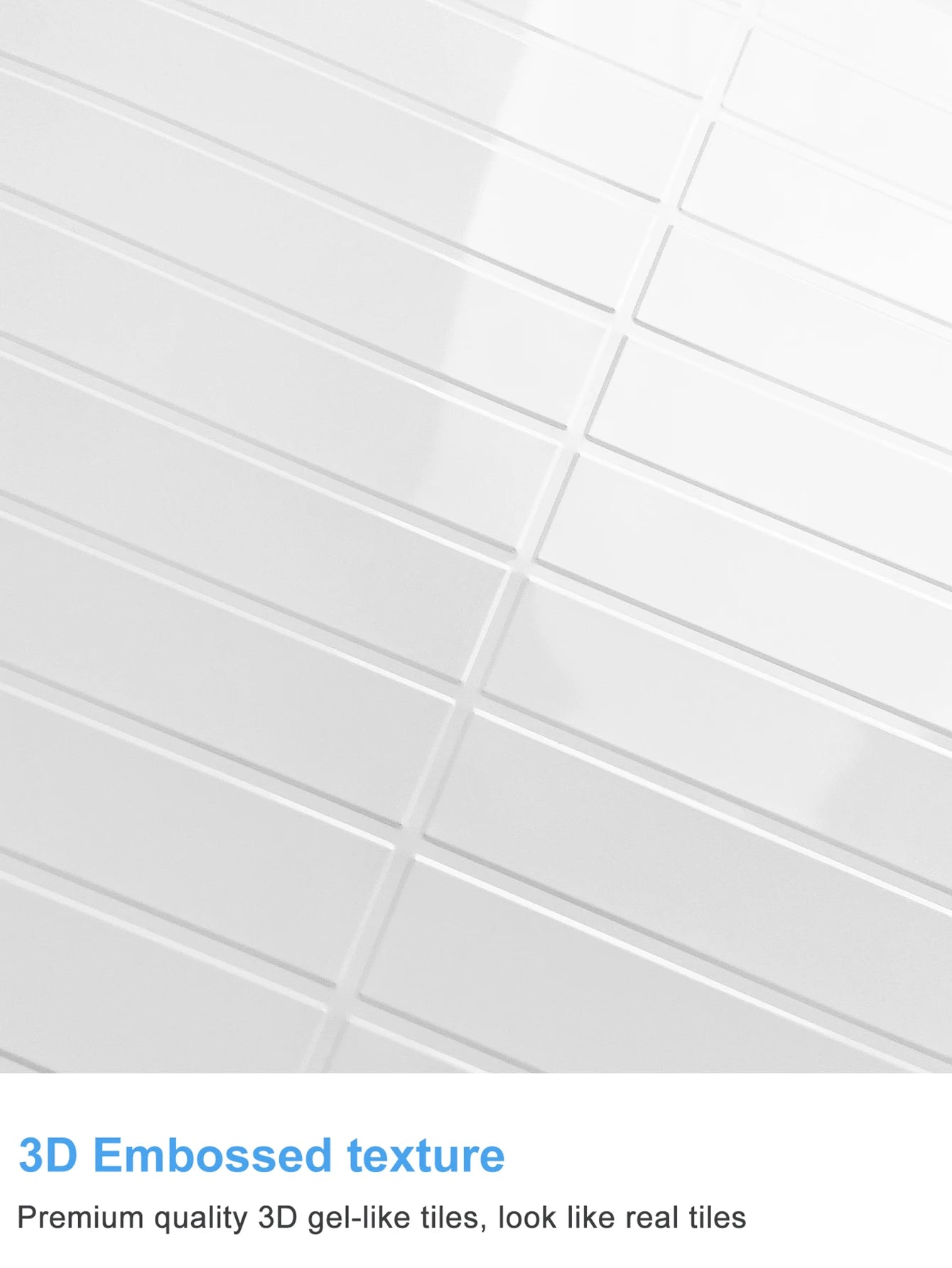 5/10pcs(Thickened Design)3D Straight Mosaic Peel and Stick Backsplash, Kitchen Backsplash Tiles, Self-Adhesive Tile for Kitchen