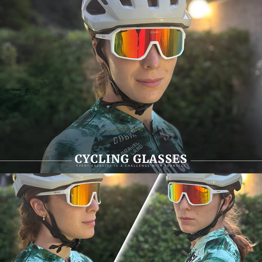 SCVCN MTB UV400 Goggles Bicycle Riding Sunglasses Fashion Sunglasses Street Outdoor Cycling Glasses Sports Bike for Men Eyewear