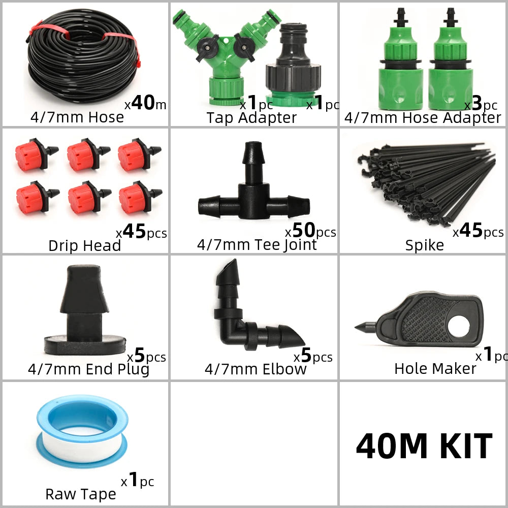 5M-60M Drip Irrigation System Plant Watering Set Watering Kits Adjustable Drippers For Irrigation Micro Garden Watering System