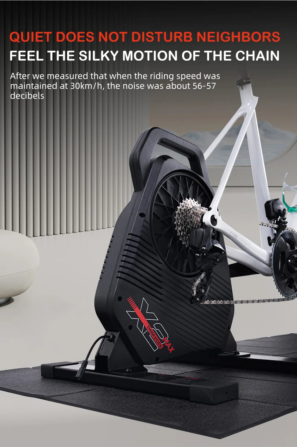 Smart Bike Trainer X2Max with Precision Power Meter for Road and MTB Tidesmit