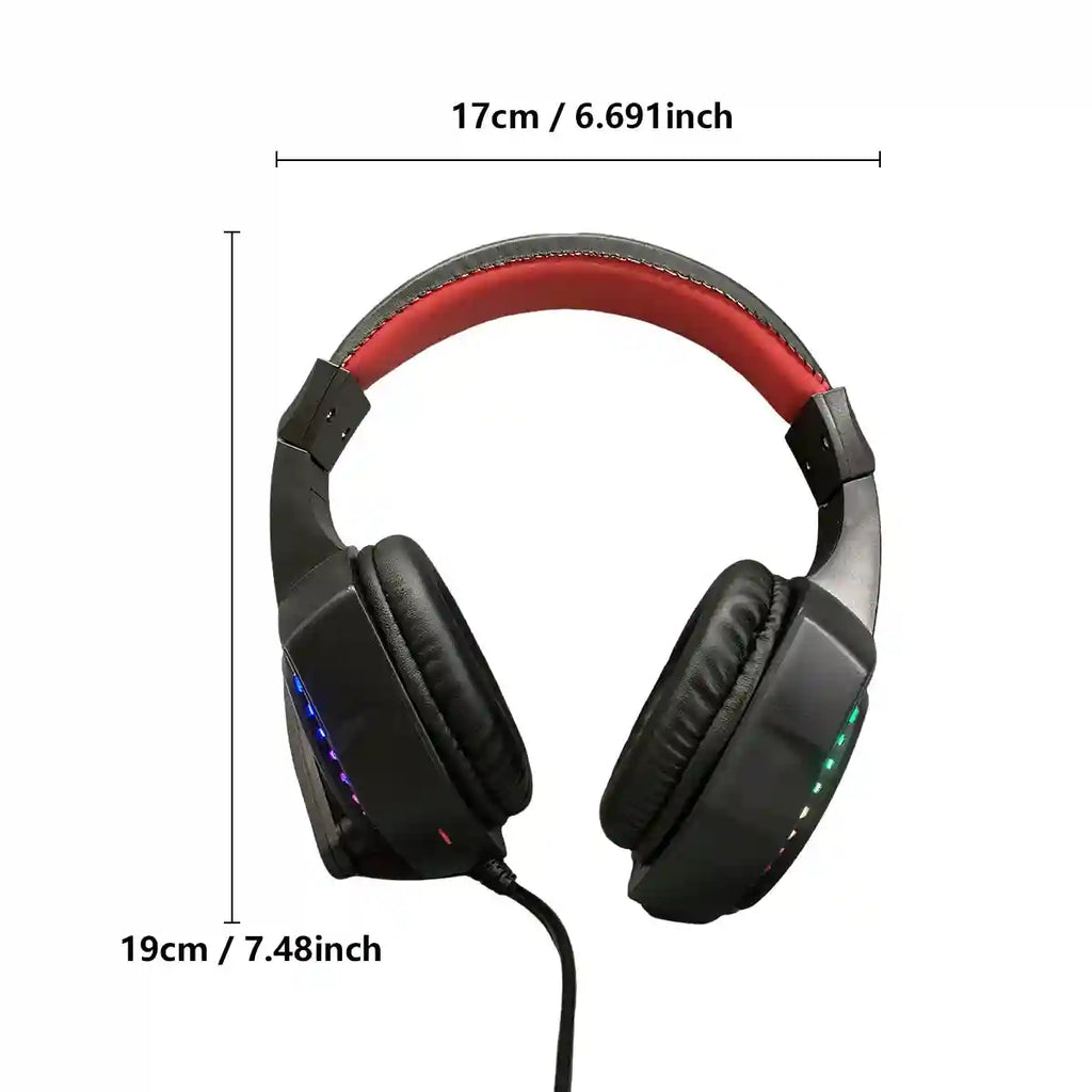 Wired Gaming Headset with RGB Lighting - Over-Ear Precision Audio Tidesmit