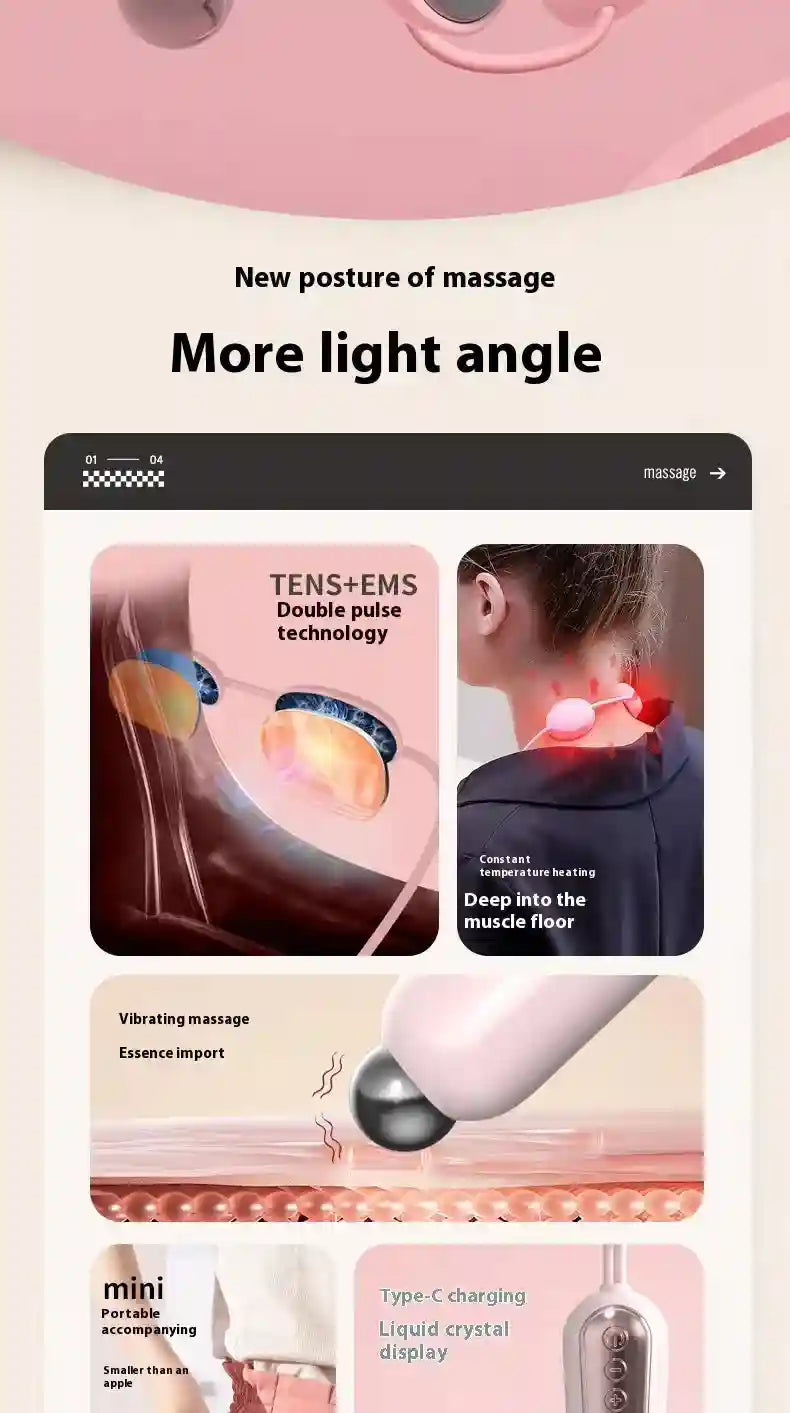 Eye Massage Instrument: 3-in-1 Rechargeable Heat Therapy Device - Pink Eye Massage Instrument Tidesmit