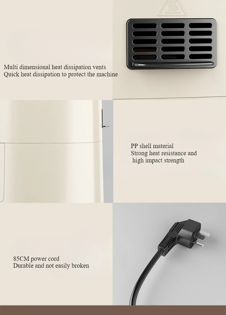220V Air Fryer Household New Intelligent Large Capacity Visual Non Flip Oil Free Multifunctional Electric Oven Machine