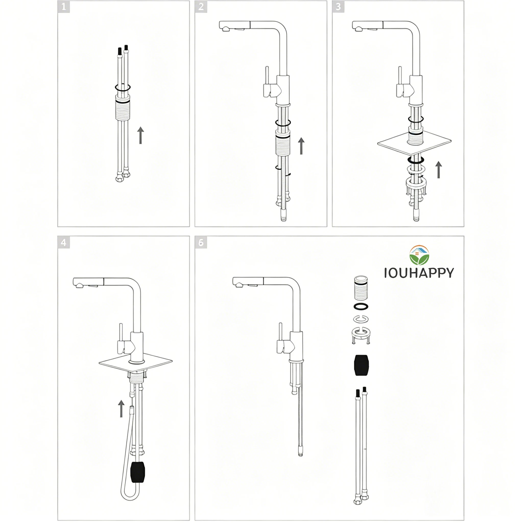 Pull Out Kitchen Sink Faucet Two Model Stream Sprayer Nozzle Stainless Steel Hot Cold Wate Mixer Tap Deck Single-hole Installation Kitchen Accessories