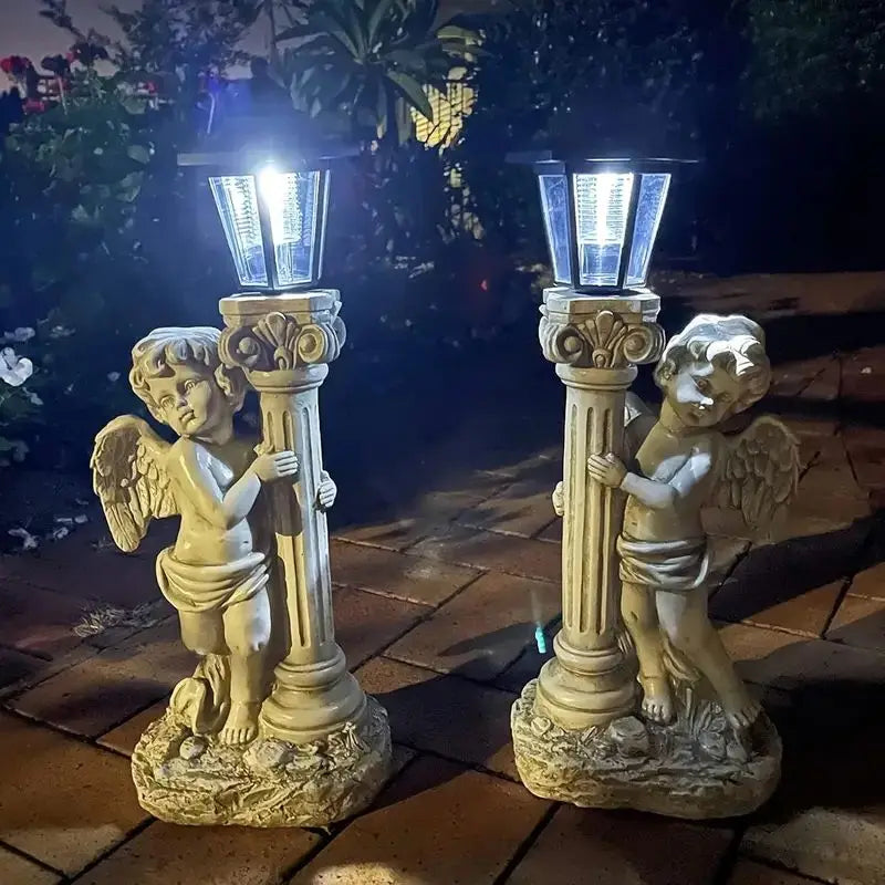 Angel Sculpture, Outdoor Solar Path Light for Garden, Courtyard, Villa, Terrace