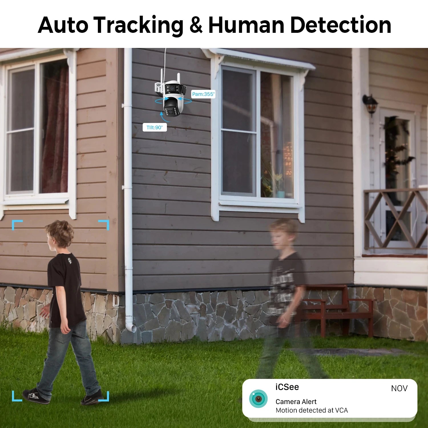 KKOREX Three Screen 6K 12MP HD WIFI IP Camera Outdoor Three Lens AI Human Detection Waterproof CCTV Video ICsee Security Camera