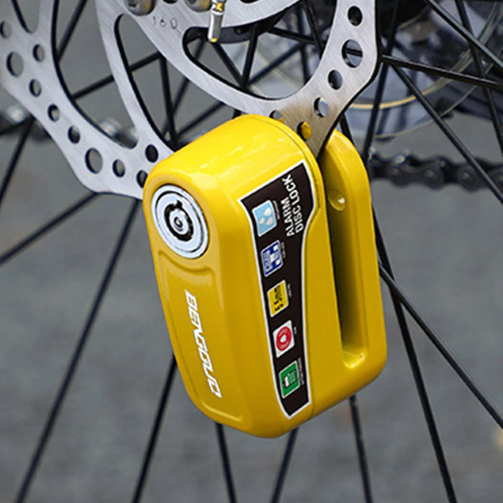 Motorcycle Alarm Wheel Disk Brake Lock with Keys Waterproof Bike Alarm Security Padlock Aluminum Alloy Bike Accessories