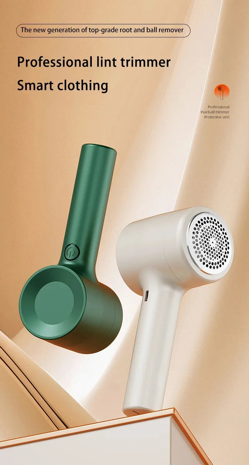 Tidesmit rechargeable lint remover featuring a high-speed hair ball trimmer for clothes and carpet fabric maintenance