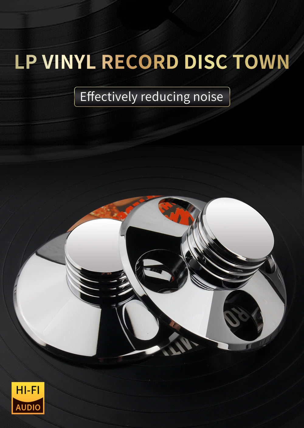 YYAUDIO Vinyl Record Weight 304 Stainless Steel LP Disc Stabilizer Turntable Clamp Reduce Vibration for Record Player Phonograph