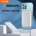 Magnetic Power Bank 50000mAh - Fast Wireless Charger for iPhone White 50000mAh Tidesmit
