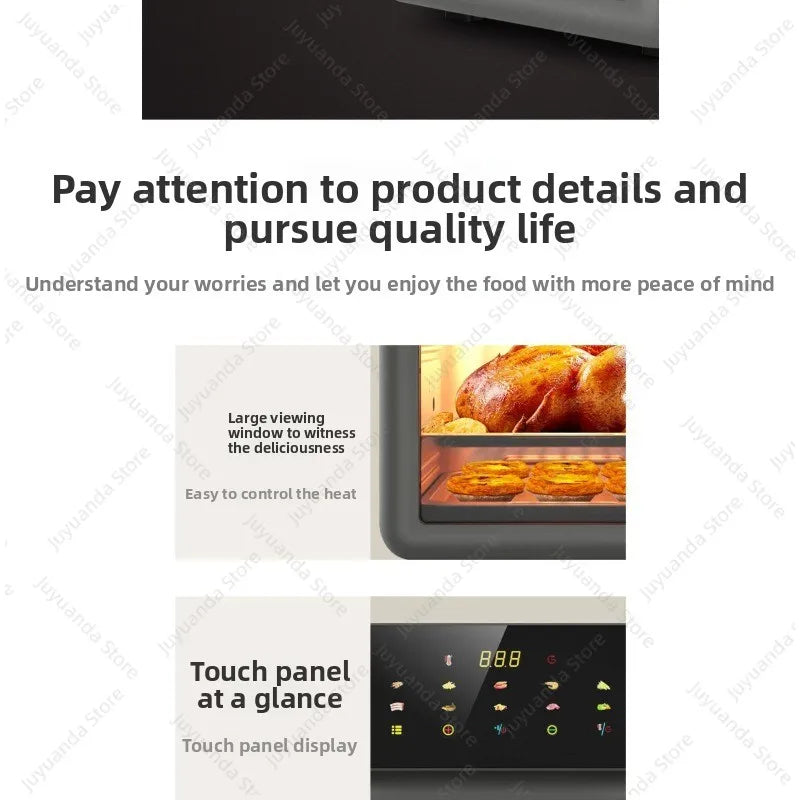 2026 New Air Fryer Large Capacity Touch Screen Visual Household Multifunctional Electric Oven