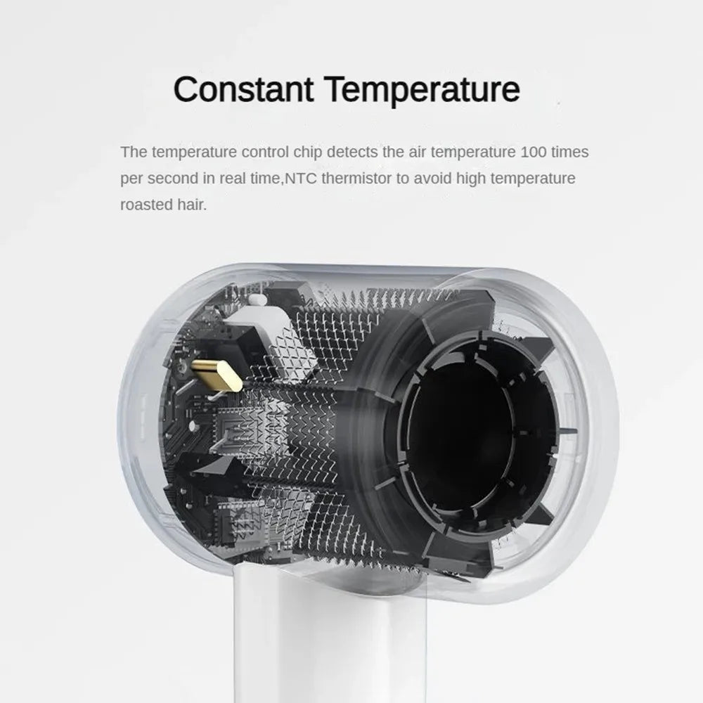 Xiaomi H501 SE hair dryer internal NTC chip for constant temperature, professional high-speed heat protection tech.