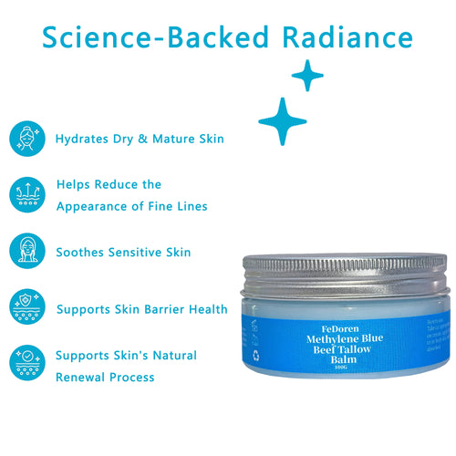 100g Methylene Beef Tallow Face Cream Moisturizer Repair Dry Rough Skin Increase Elasticity Hydration Smooth Tallow Balm