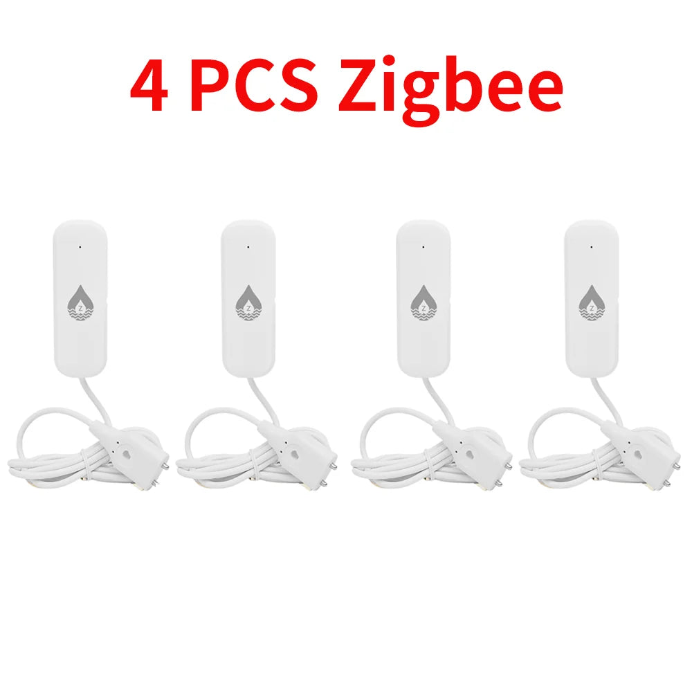 WiFi Water Leak Sensor - Smart Home Flood Alarm System by Tidesmit 4 PCS Zigbee Tidesmit