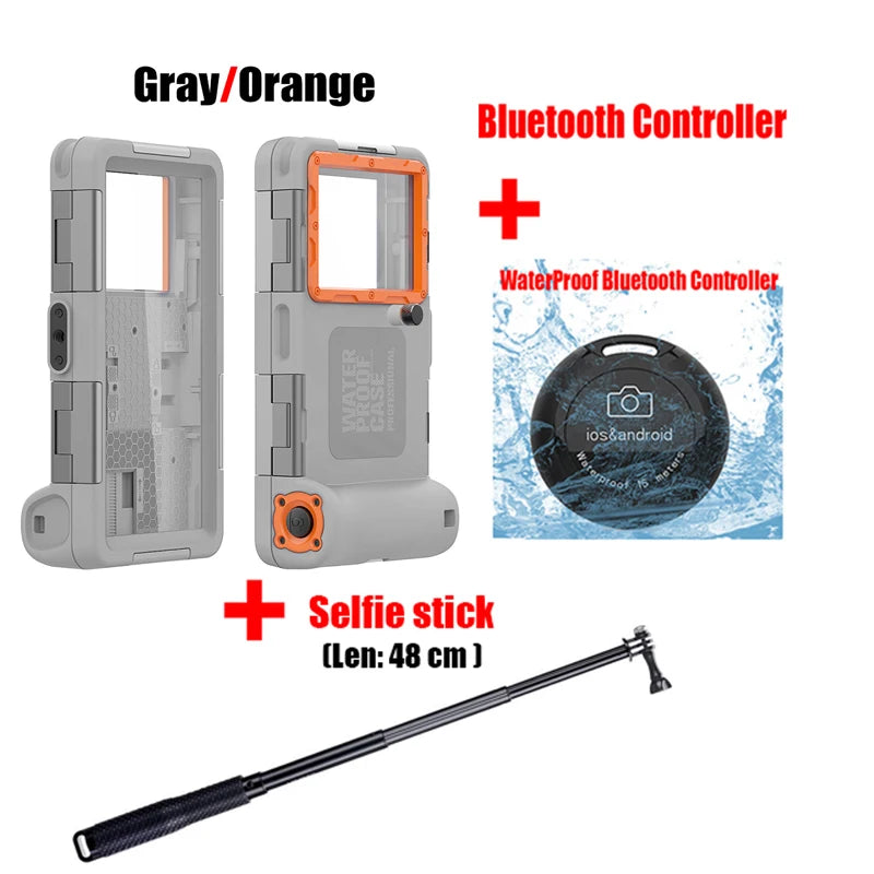 Underwater Phone Case for Xiaomi - IP68 Waterproof Seal Gray 3in1 Tidesmit