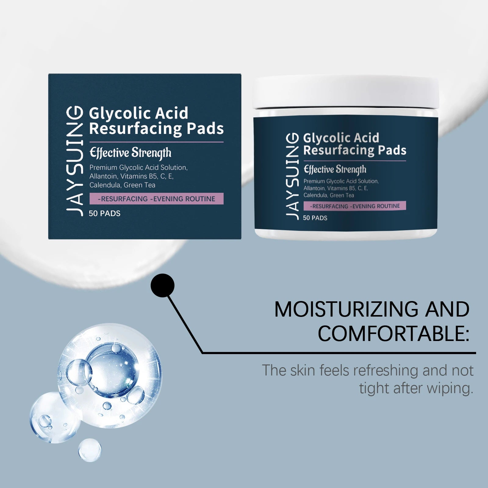 Glycolic Acid Exfoliating Pads - Professional Pore Refining Treatment Scrubs Treatments Tidesmit
