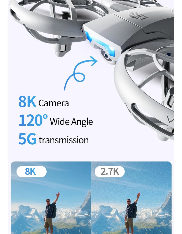 Mini 4K Camera Drone – Foldable Quadcopter for Beginners with GPS Tidesmit