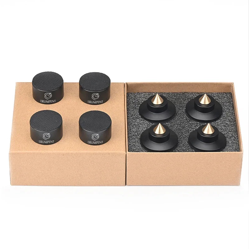 ERUMPENT 4 PCS Hi-end Speaker Spike Stand Foot Pads Adjustable Audio Speakers Shock-absorbing Feet Pegs for Sounds CD  Amplifier