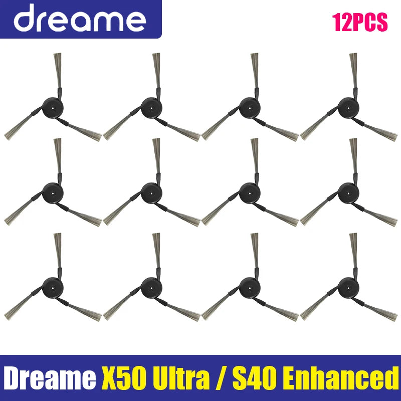 Tidesmit replacement parts set for Dreame X50 Ultra and S40 including roller brush, side brush, filter, and mop pads.