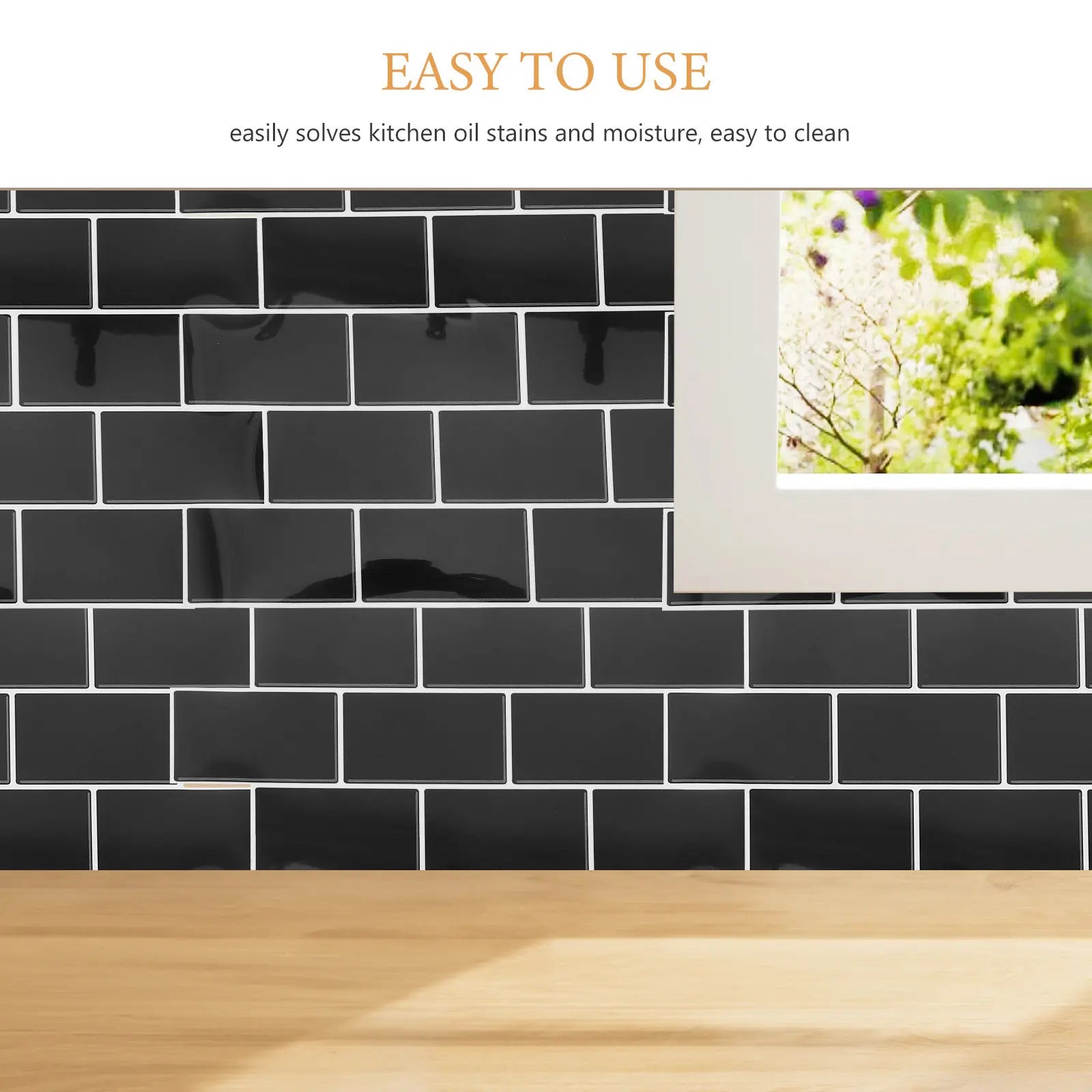 6Pcs Peel and Stick Backsplash Tiles Waterproof Oil Resistant Self Adhesive Subway Style Wall Stickers for Kitchen Bathroom
