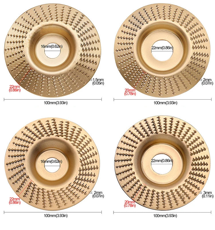 4" Woodworking Shaping Sanding Prick Saw Blade Angle Grinder Round Polishing Disc Wood Tea Tray Carving Power Tools Accessories