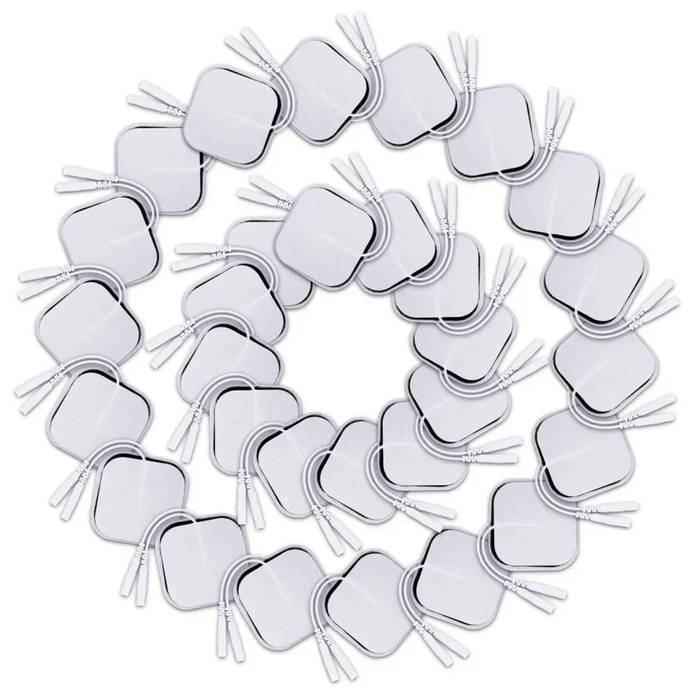 TENS Unit Electrode Pads Replacement 5x5cm - Self-Adhesive Tidesmit Body Shaping Massage Equipment 50pcs 5x5cm Tidesmit