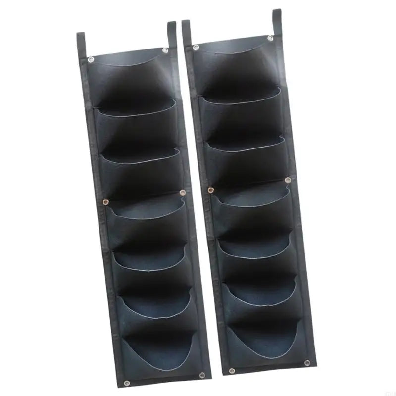 2Pack Breathable Nonwoven Wall Planter 7 Pocket Vertical Grow Bag For Garden E7CB