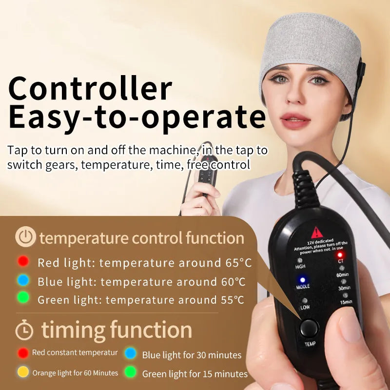 Red Light Heated Head Pad: 3-Level Heat Therapy for Muscle Relief Massage Cushion Tidesmit