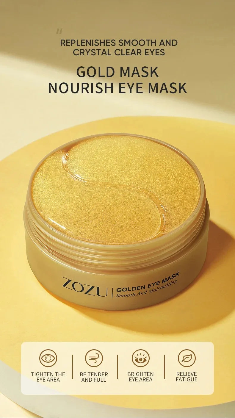 60/120 Pieces Eye Mask Avocado Gold Moisturize Firming Improve Eye Bags Eye Patches Anti Wrinkle Eye Patches for Dark Circles