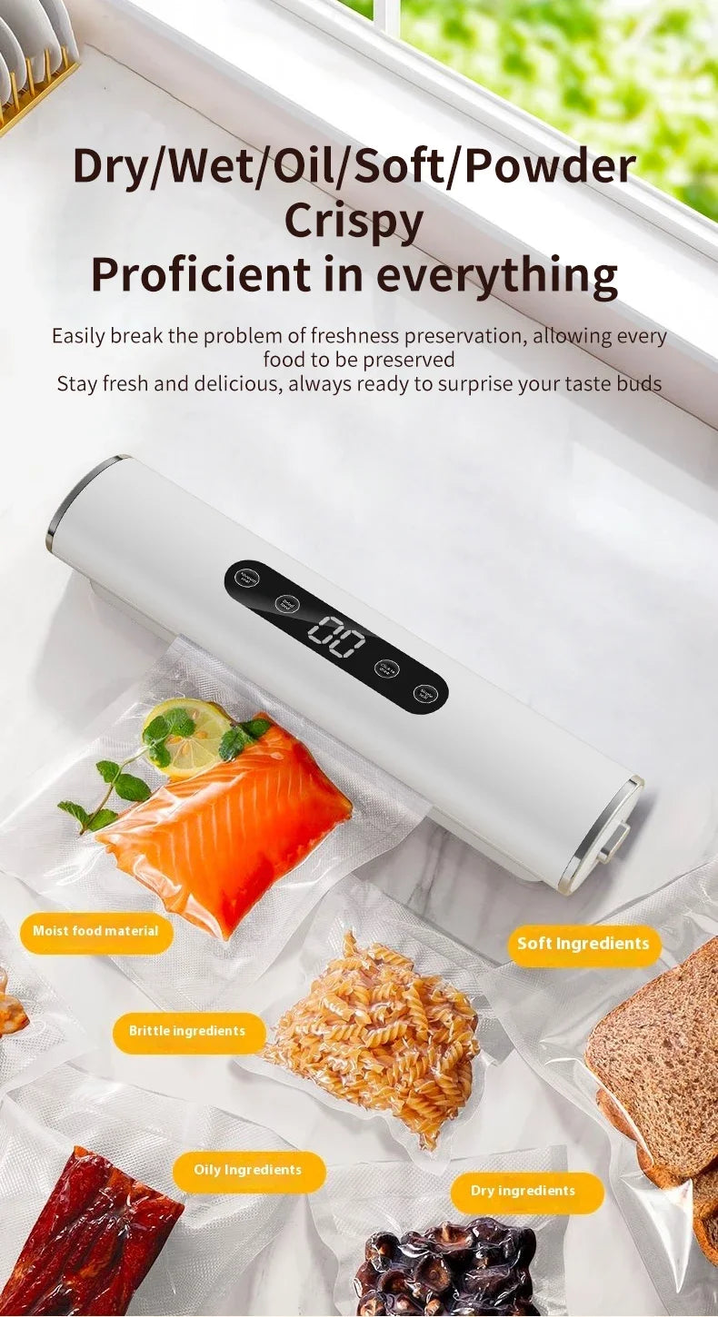 Professional Vacuum Sealer for Food Vacuumor for Products Kitchen Sealing Machine Cuisine Packaging Plastic Bag Sealant