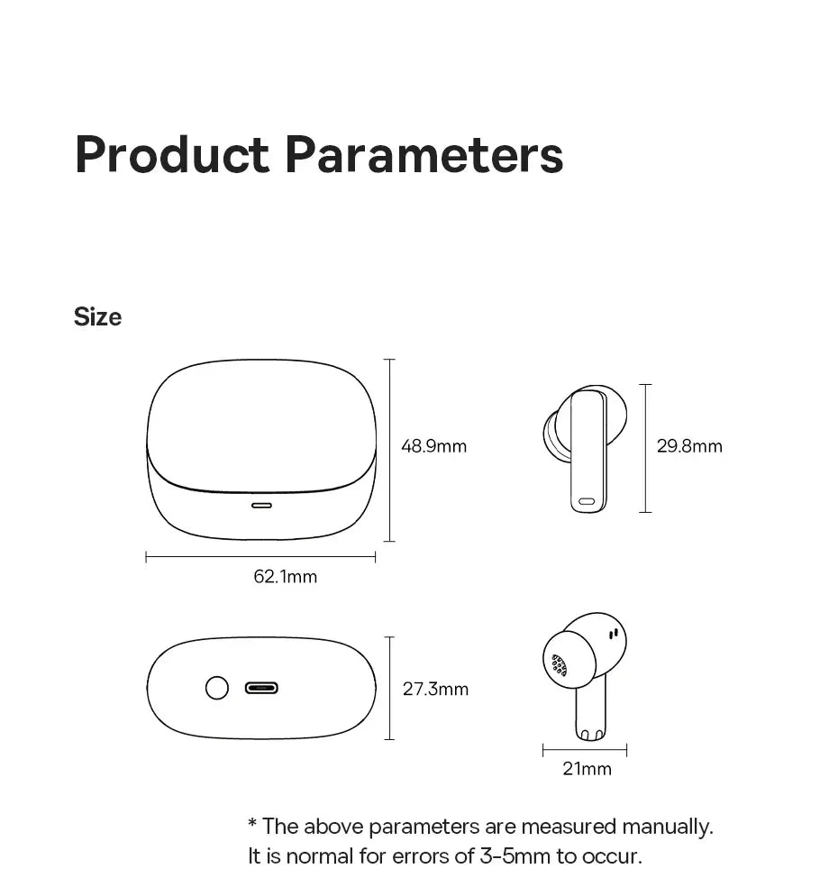 Baseus Bowie M2s ANC Earphone Bluetooth 5.3 Hybrid -48dB Noise Cancellation Wireless Headphone Support 3D Spatial Audio Earbuds Tidesmit