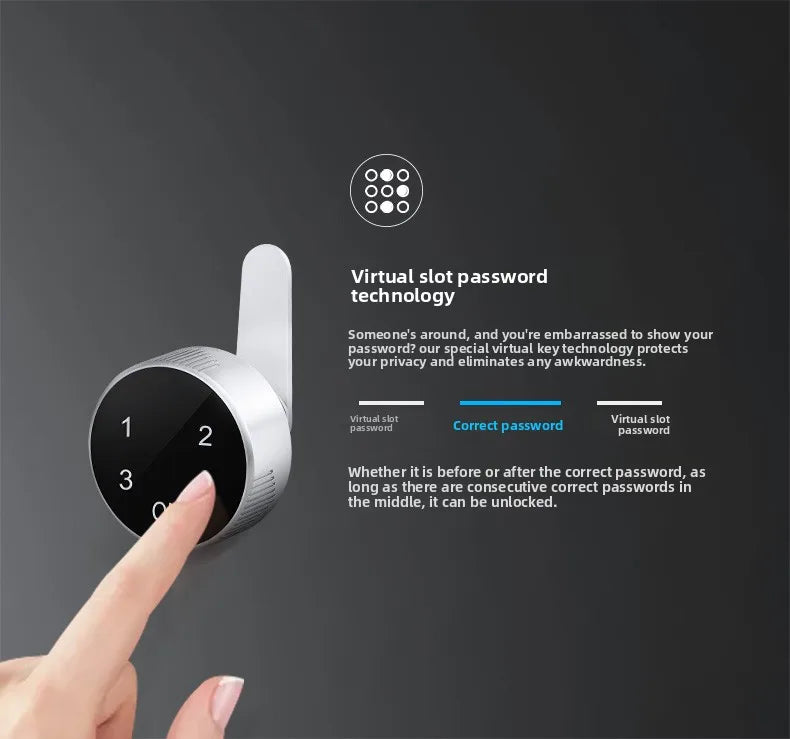 KOB Smart Cabinet Cam Lock - Remote Unlock Fingerprint Password Lock for Office Desk File Metal Cabinet Drawer