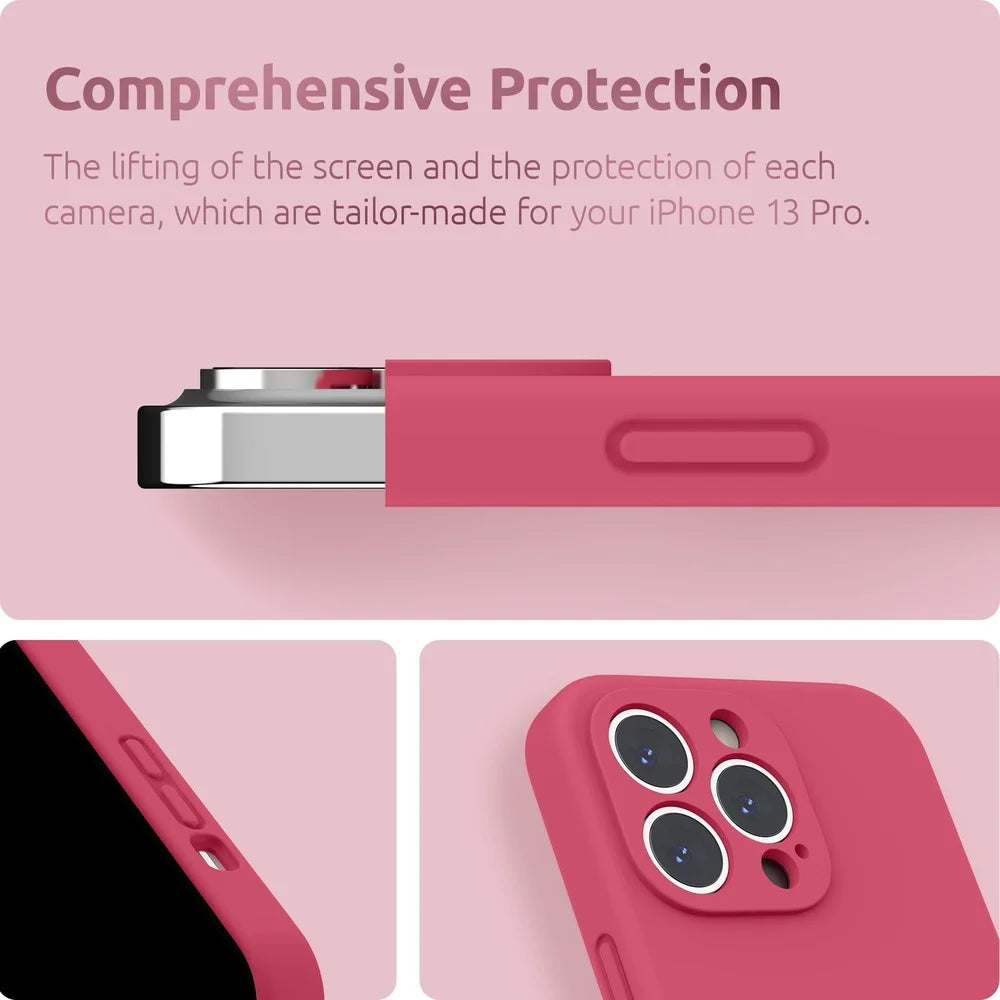 iPhone 15 Pro Silicone Case – Shock-Absorbing Slim Fit Cover Tidesmit
