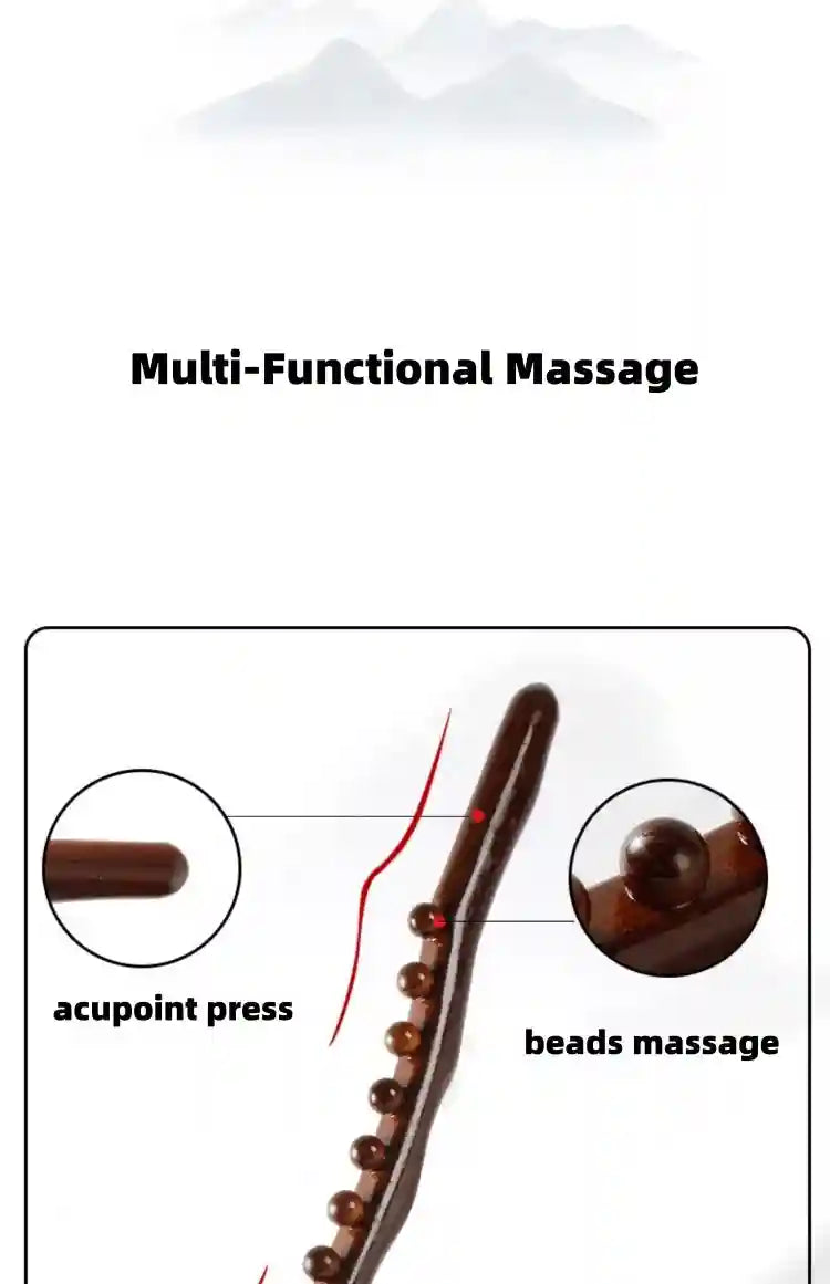 Massage Stick for Back Therapy | Wooden Gua Sha Muscle Relief Roller Massage Roller Tidesmit