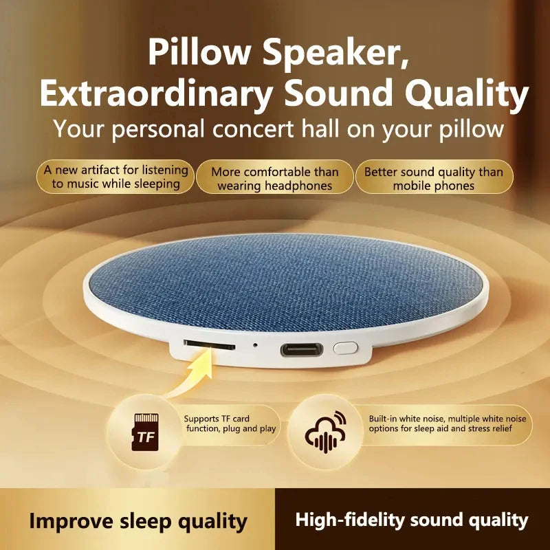 Bedside Sleep-enhancing Audio Ultrasonic Pillow-top Sleep Aid Speaker High Dynamic Sound Quality Bluetooth Speaker 2026 NEW