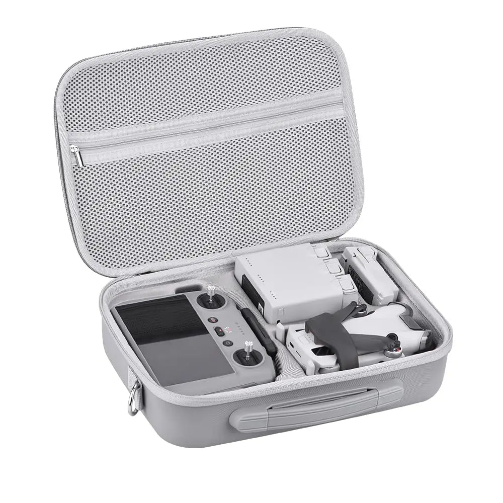 DJI Mini 4 Pro Carrying Case: Waterproof PU Storage Bag in Grey Grey Tidesmit
