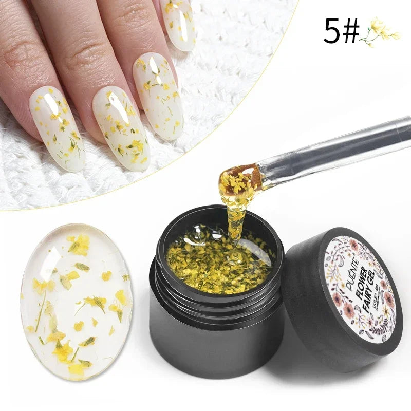 3D Sculpture Gel Nail Polish 15ml - Professional Soak Off Formula Permanent Makeup Machines Dried flower gel 05 Tidesmit