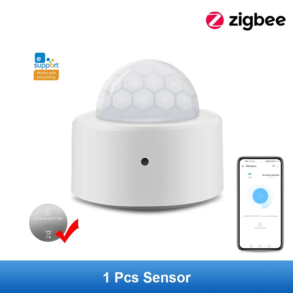 Zigbee PIR Motion Sensor - Smart Home Detector for Energy Efficiency 1Pcs Sensor Tidesmit