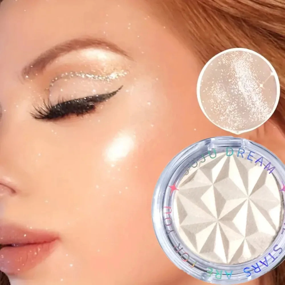 Tidesmit dual tone highlighter palette showing shimmer and matte contour powder texture close-up for face makeup