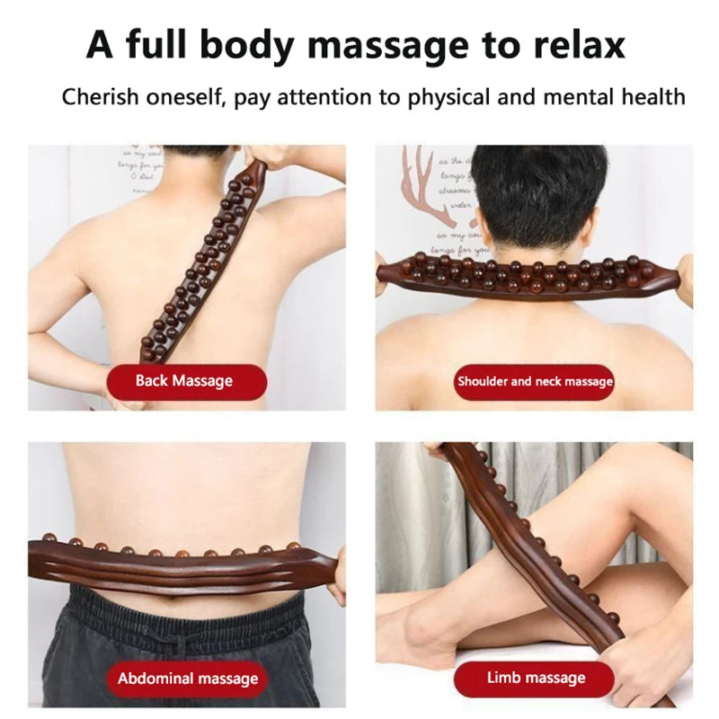 Back Massage Roller Stick - 37 Beads Manual Deep Tissue Therapy Back Massage Instrument Tidesmit