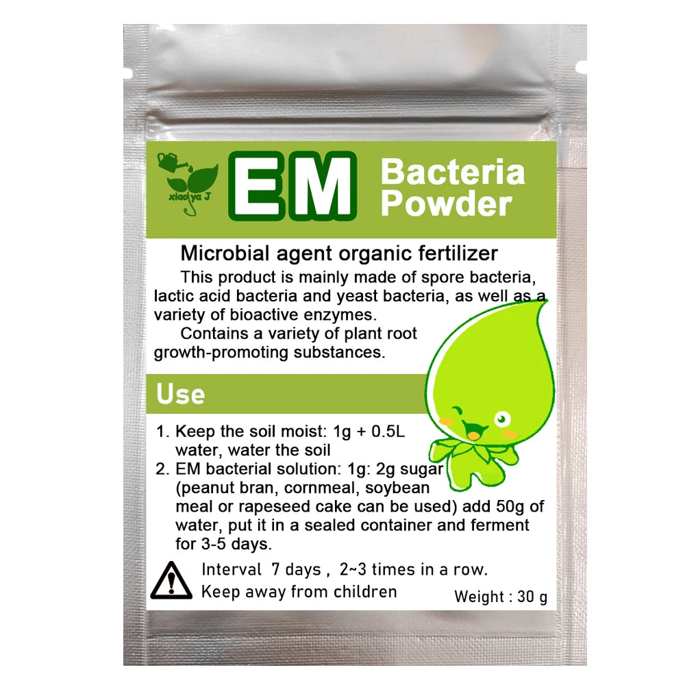 30g EM Bacteria Powder DIY Effective Microorganisms Organic Fertilizer Dispose Of Food Waste & Crops