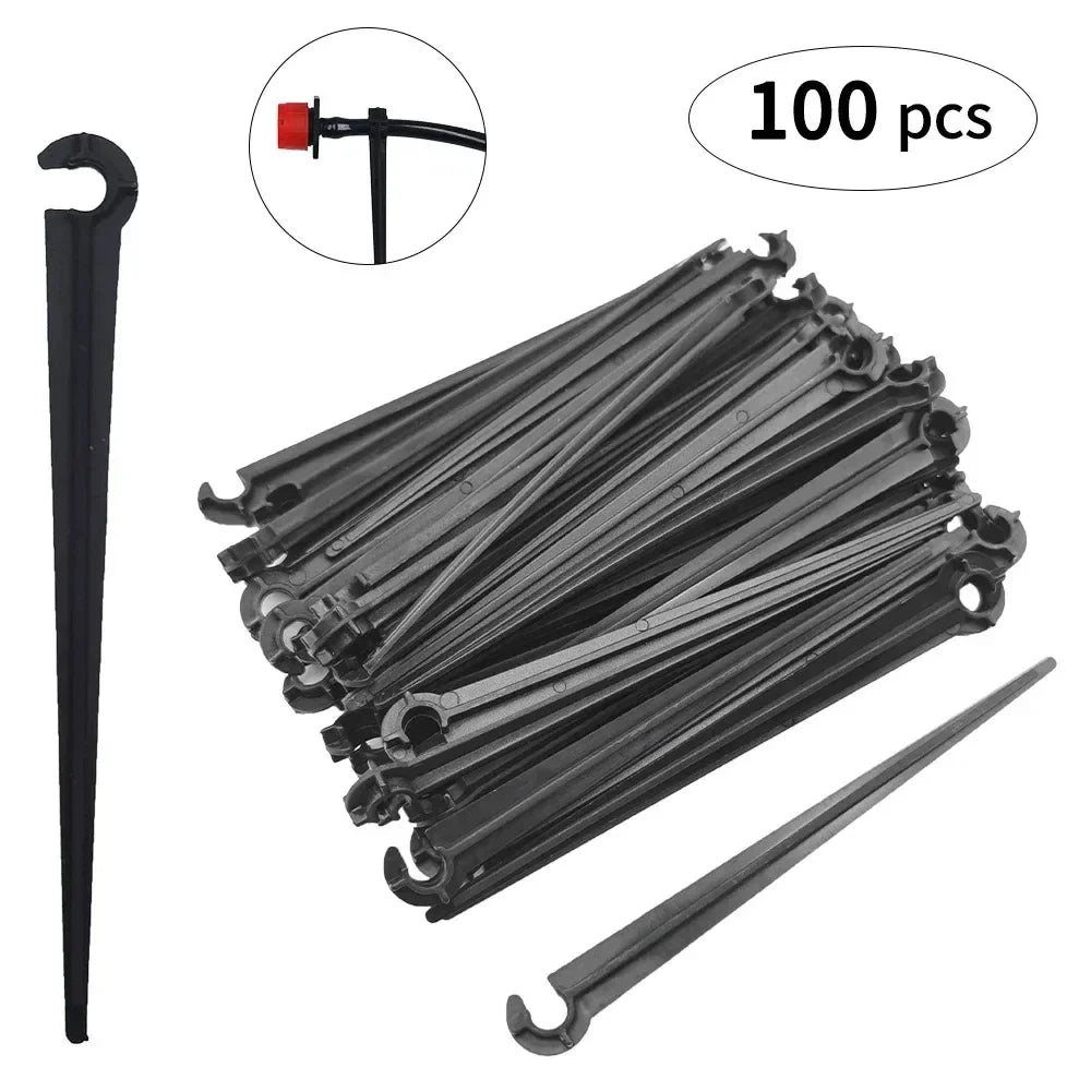 Drip irrigation stakes with micro nozzle parts, 100 pcs
