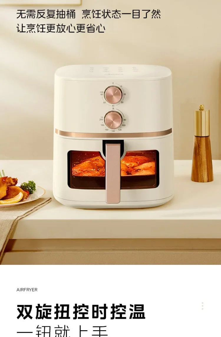 220V New Arrival Midea Home Use Large Capacity Visual Air Fryer Integrates Electric Oven And Deep Fryer No Flip Cooking Machine