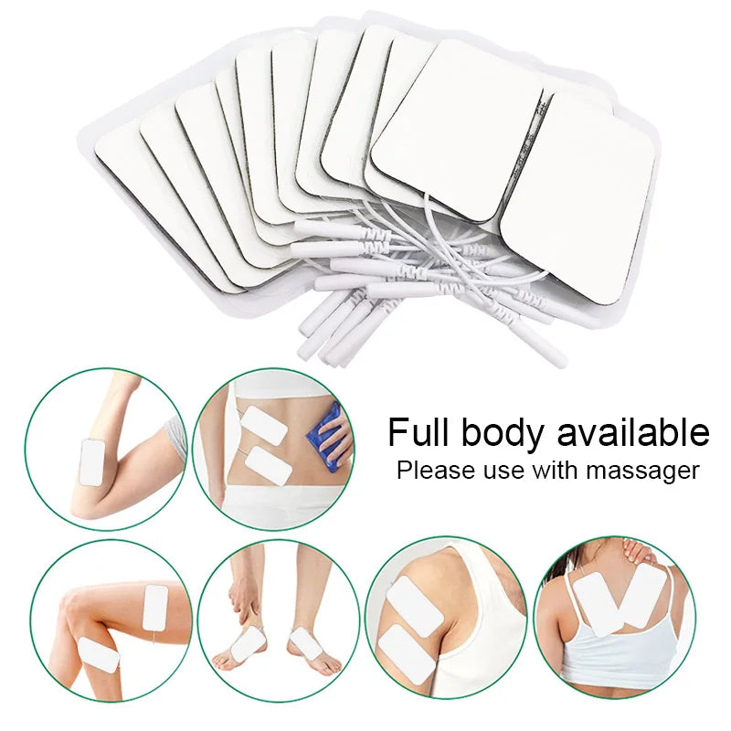 TENS Electrode Pads Replacement Gel for Muscle Relief - Adhesive Pads Back Massage Instrument Tidesmit