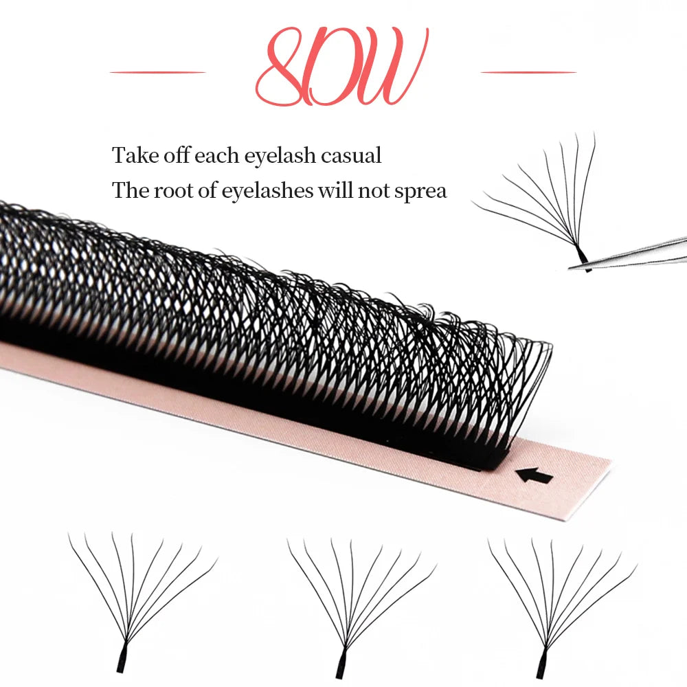 W Style Premade Volume Fans - Professional Faux Lashes by Tidesmit False Eyelashes Tidesmit
