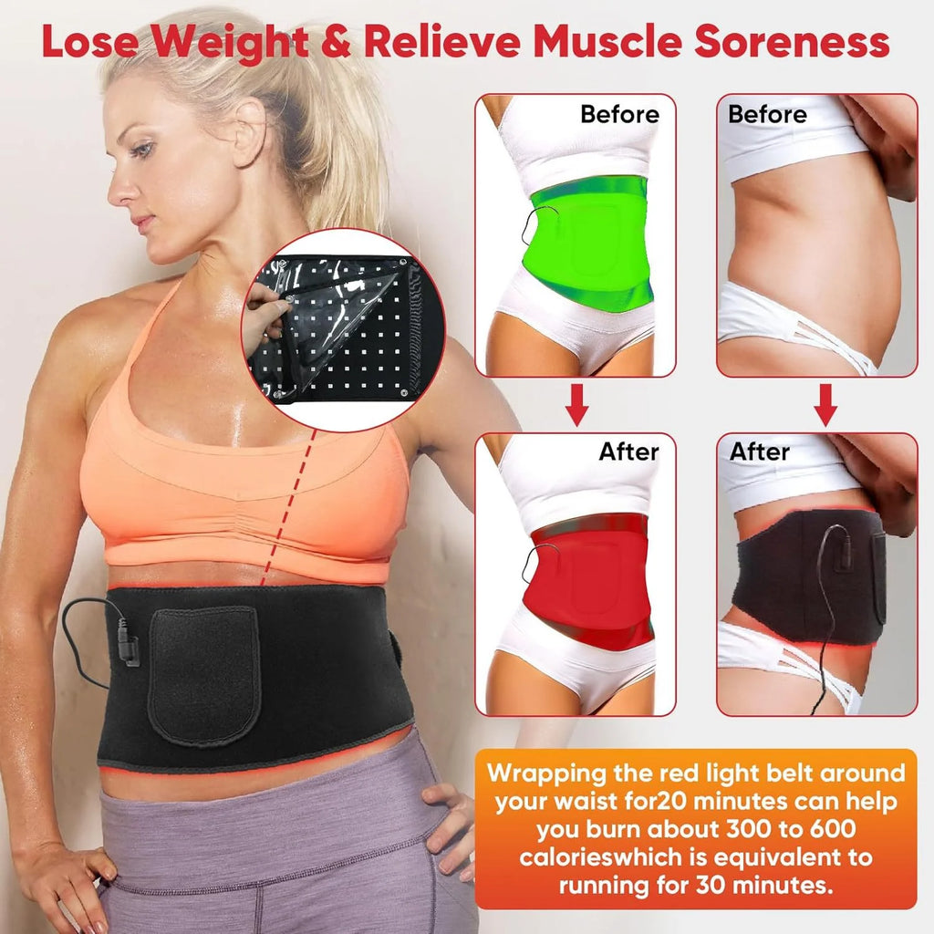 NEW Red ＆Infrared Light Therapy Belt 850nm 660nm LED Beauty Devices fo Wrap Burn Fat Face Wrap Slimming Waist Heat Pad Full Body