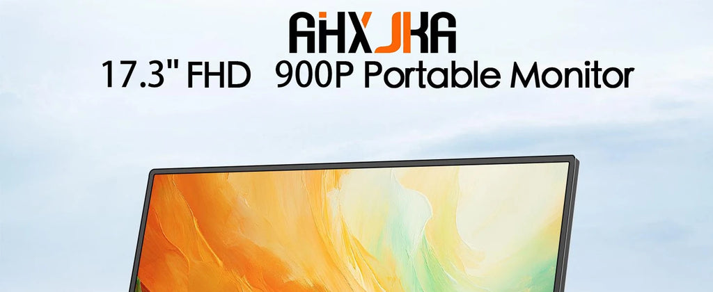 AHXJKA 17.3“ Portable Screen Monitor Display 1600*900P 16:10 250cd/㎡ IPS Panel  Extend For Mobile Phone Gaming TV Box PS4 PS5